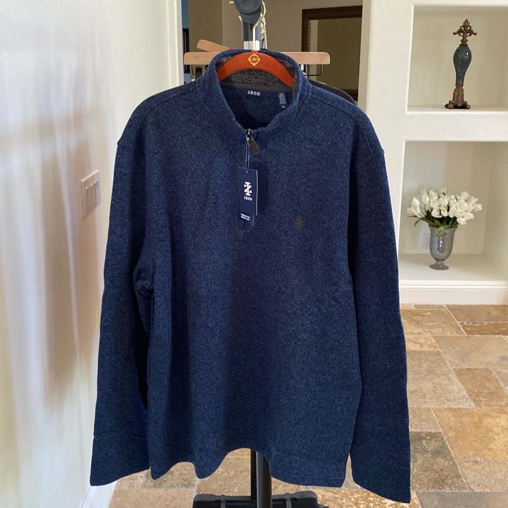 IZOD mens Thermasoft Tech sweater 1/4 zip - size large.